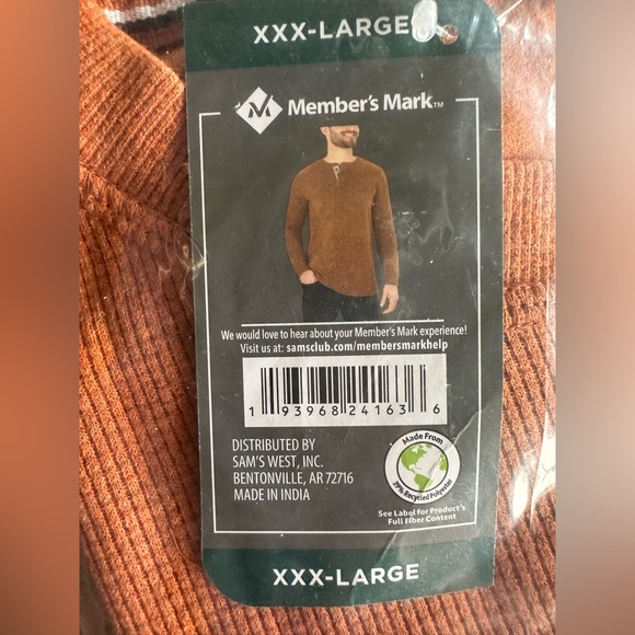Brand new Member’s Mark Men’s Thermal Henley💖 - Picture 2 of 6